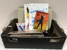 A cased typewriter and a large quantity of assorted theatre programmes