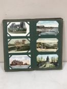 An old family post card album mainly Yorkshire and the North East
