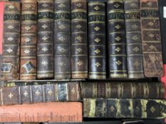 A box of thirteen leather bound volumes : Good words edited by Donald McLeod dated 1880