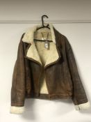 A leather and sheepskin lined pilot's jacket