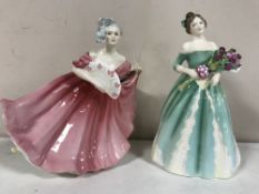 Two Royal Doulton figures- Happy Birthday and Elaine (2)