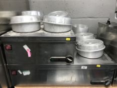 A Parry stainless steel 6 pot bain marie and a Parry 4 pot bain marie