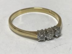 Three stone diamond ring