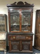 A Victorian mahogany secretaire bookcase