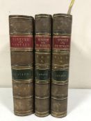 Three leather bound volumes : Nineveh and Babylon by Austen Henry Layard Esq dated 1849