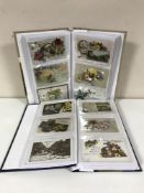 Three albums of greetings cards,