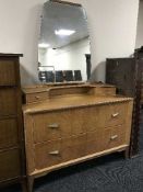 A mid 20th century oak dressing chest