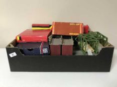 Four boxes of model railway accessories