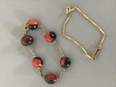 Two vintage gold bracelets (2)