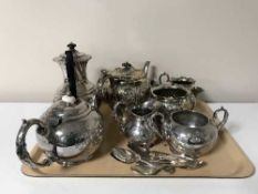 A tray of twentieth century plated ware inc.