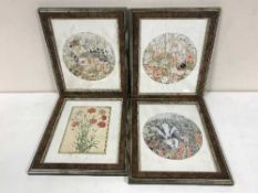 A box of assorted framed pictures and frames - wild life,