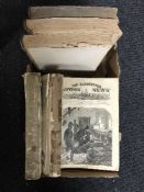 Two boxes of late 19th century and later books including The Illustrated London News,
