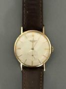 A Gents vintage Longines 9ct gold wristwatch