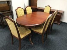 A ten piece Fontenay dining room suite and matching side cabinet retailed by Fenwick's of Newcastle