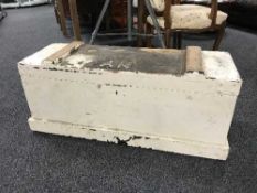 A painted pine joiner's tool box