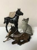 A Beswick brown gloss foal,
