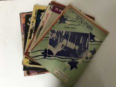 A box of a large quantity of sheet music