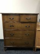 An early 20th century mahogany five drawer chest