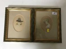 Two gilt framed Victorian portrait studies