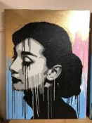 Ant Carver : Audrey Hepburn, a pop art portrait study,