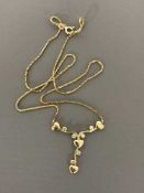 Gold and diamond necklace