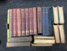 A box of late 19th century and later books including The History of the War, War Illustrated,