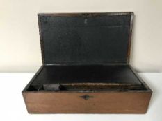An Victorian inlaid mahogany writing box