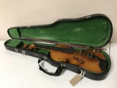 A Chinese Lark violin and bow in case