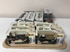 A tray of five boxed Atlas Eddie Stobart vehicles,