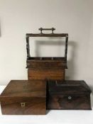 Two Victorian mahogany boxes,