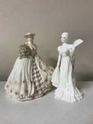 A Coalport limited edition figurine, Rose, together another Coalport figurine,