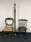 Three Victorian mahogany balloon back chairs,