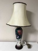 A Moorcroft 'Tribute to Charles Rennie Mackintosh' table lamp with shade,