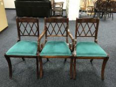 A set of six mahogany Bradley dining chairs