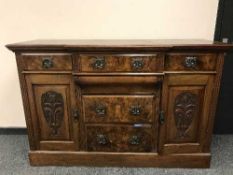 A Victorian walnut sideboard