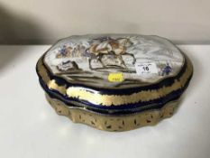 A china table casket depicting Napoleon,