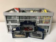 Two crates of boxed and un-boxed die cast vehicles inc.
