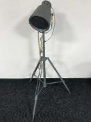 An industrial signal lamp on adjustable stand