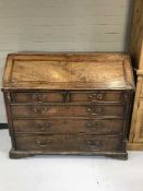 A Georgian inlaid mahogany bureau