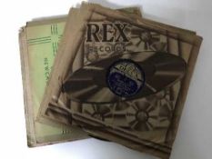 A box of 78's and LP records - classical, easy listening,