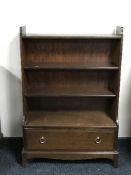 A set of Stag Minstrel open shelves fitted a drawer