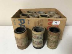 A box of nine Edison reels