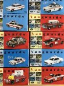A tray of ten boxed Van Guard die cast vehicles - police cars and touring cars