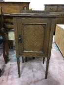 A late Victorian mahogany pot cupboard