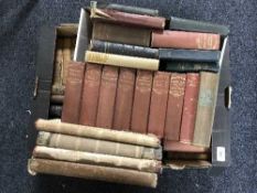 Two boxes of late 19th century and later books including six volumes Chambers Miscellany,