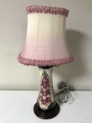 A Moorcroft Foxglove table lamp with shade,