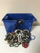 A box of costume jewellery