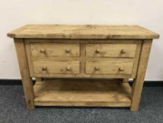 A reclaimed pine sideboard fitted with four drawers