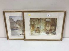 Two gilt framed Sir Russell Flint prints,