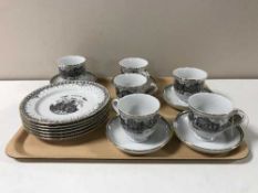An eighteen-piece china tea service,